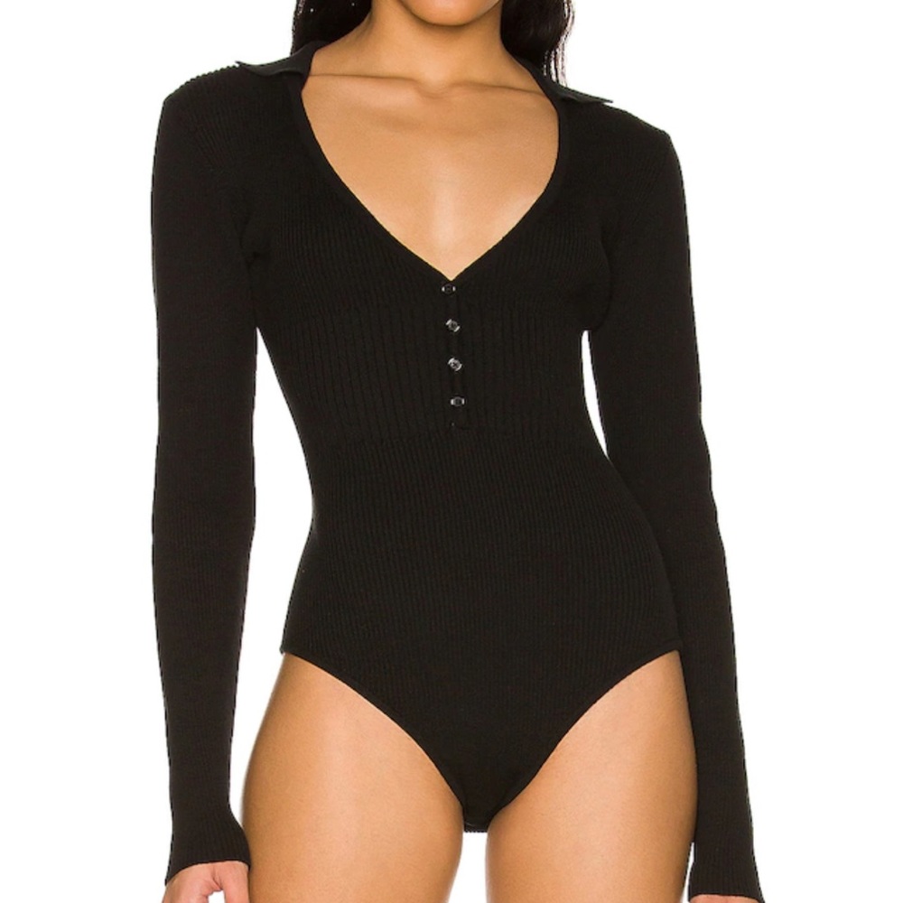 Bardot Black Sweater Bodysuit
